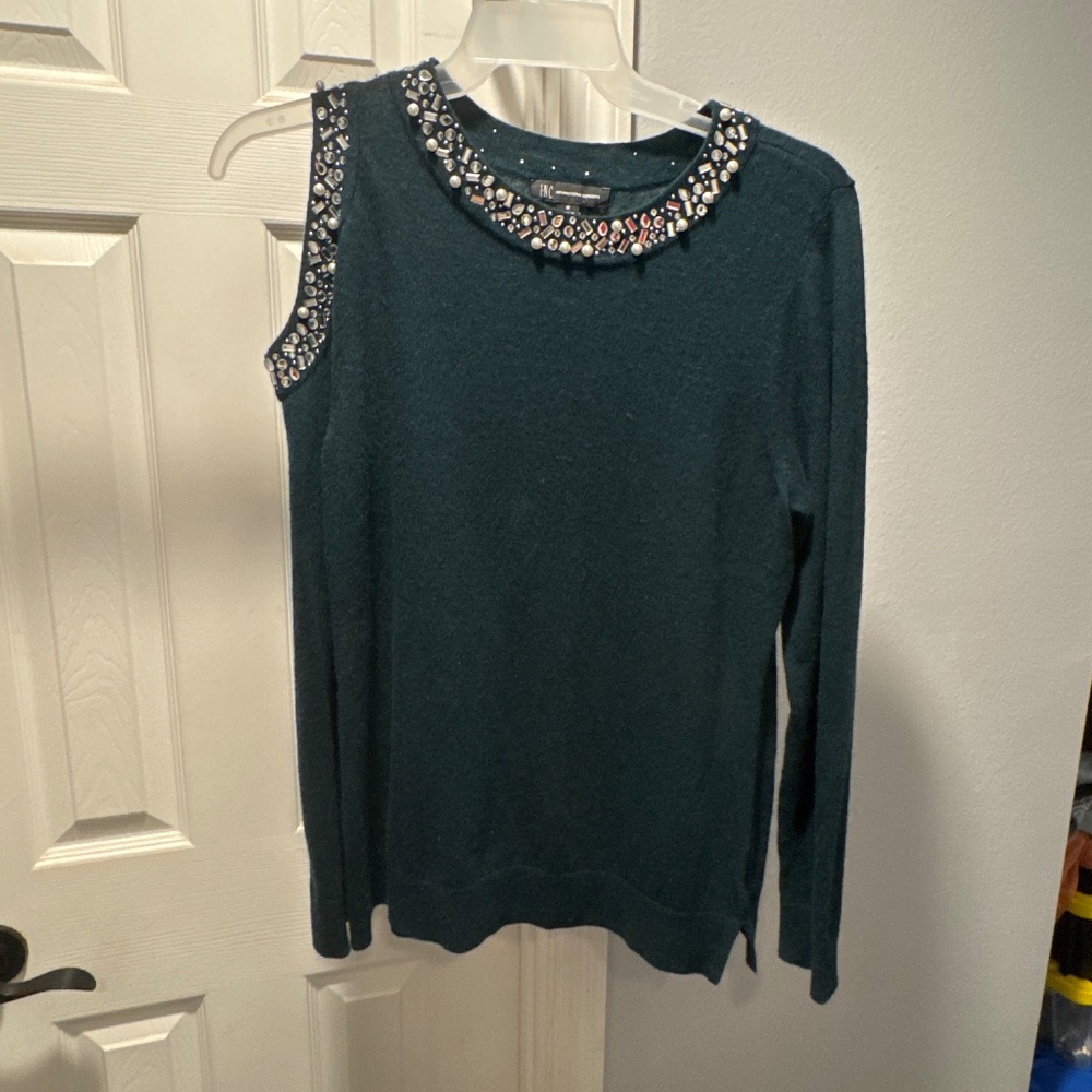 INC cold shoulder sweater